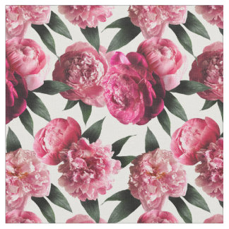 Pink Peony Floral Fabric