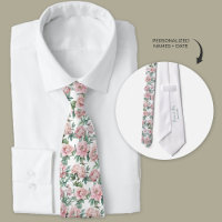 Pink Peony Floral Groomsmen 