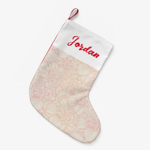 Pink Peony Floral Pattern Small Christmas Stocking