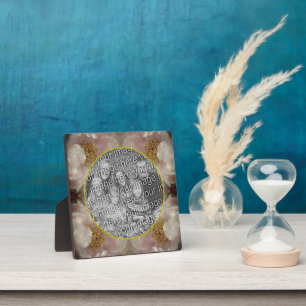 Pink Peony Flower Add Your Own Photo Plaque