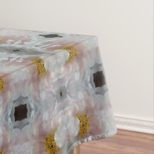 Pink Peony Flower Centre Abstract Pattern    Tablecloth