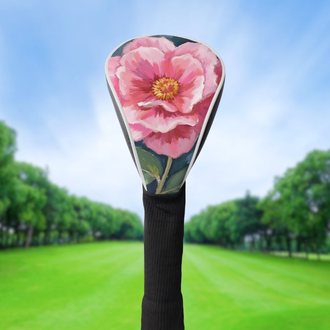 Pink Peony Flower Watercolor Floral Golf Head Cover (Creator Uploaded)