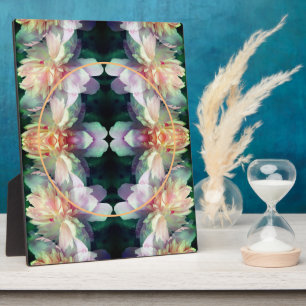 Pink Peony Flowers Add Your Photo Plaque