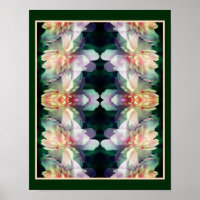 Pink Peony Flowers Multiplied Abstract