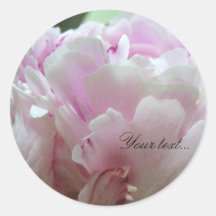 Pink Peony Flowers Wedding Invitation Seals