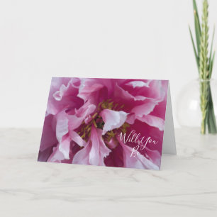 Pink Peony Flowers Will You Be My Bridesmaid Invitation