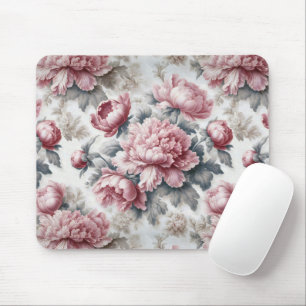 Pink Peony French Country Mouse Pad