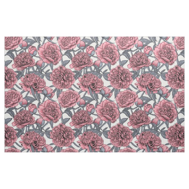 Pink peony garden fabric (Fat Quarter)