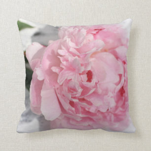 Pink peony, garden pillow