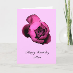 Pink Peony Happy Birthday Card