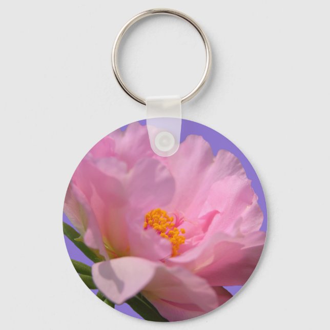 Pink Peony Keychain (Front)