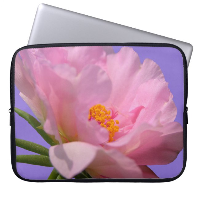Pink Peony Laptop Sleeve (Front)