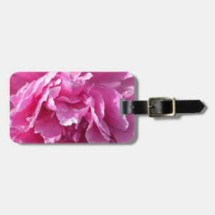 Pink Peony Luggage Tag