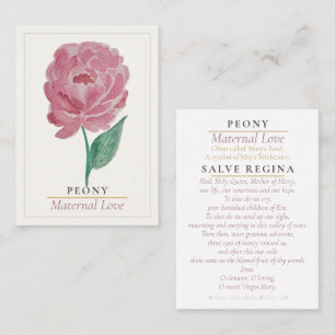 Pink Peony Marian Garden Holy Prayer   Maternal Business Card