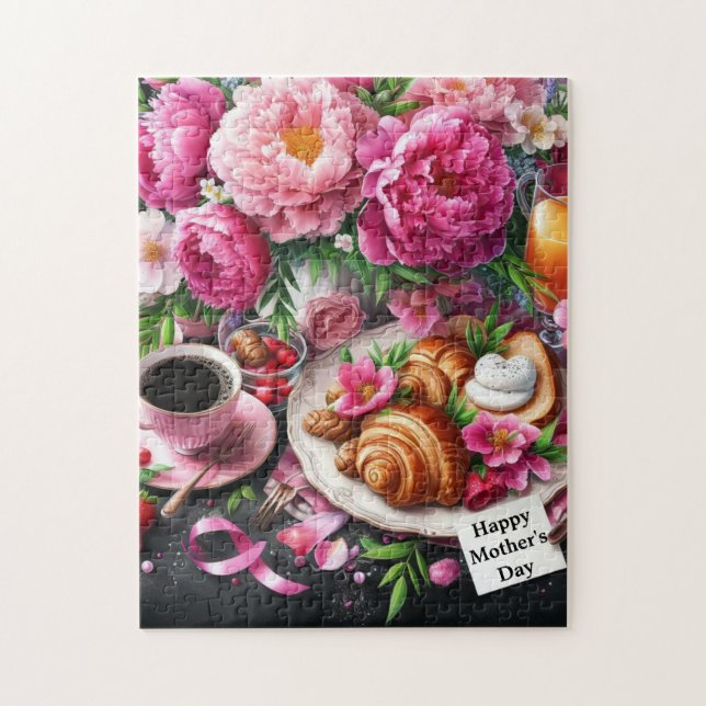 Pink Peony Mother's Day Brunch  Jigsaw Puzzle (Vertical)