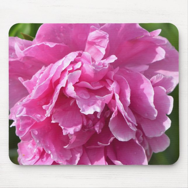 Pink Peony Mouse Pad (Front)