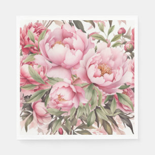 Pink Peony Napkin