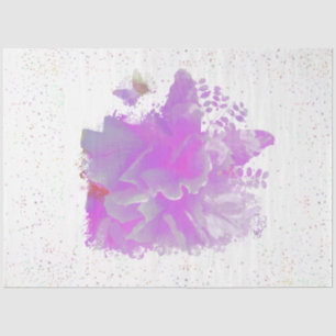*~* Pink Peony Painting Art Butterfly AR3 Tissue Paper