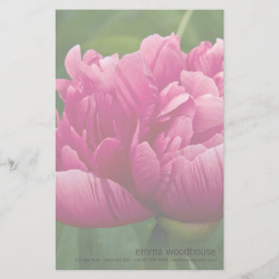 Pink Peony Personalised Stationery