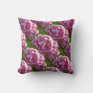Pink Peony photo cottage farmhouse floral garden Cushion
