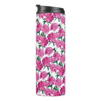 Pink Peony Photo Pattern Romantic Girly Modern Thermal Tumbler