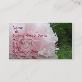 Pink Peony Profile/Business Card