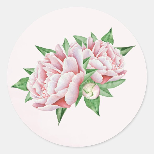 Pink Peony Stickers (Front)