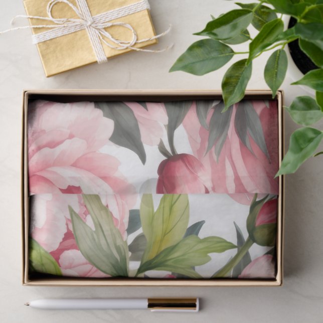Pink Peony  Tissue Paper (Gift)