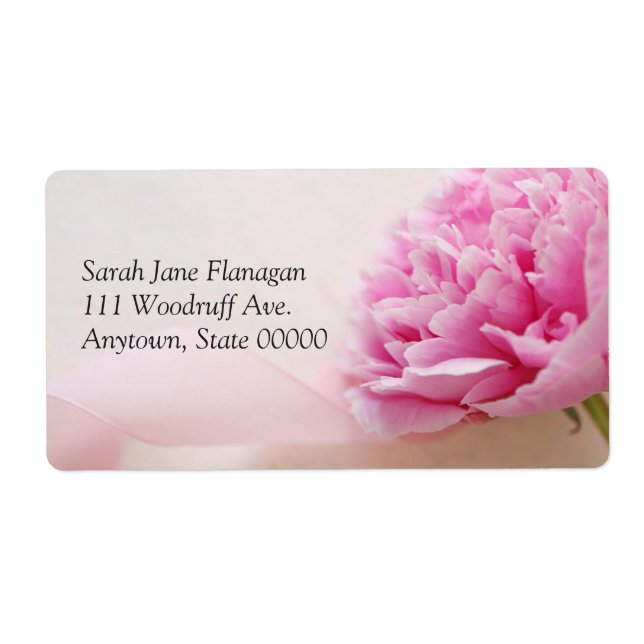Pink peony with ribbon (Front)