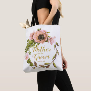 Pink Peony Wreath Mother of the Groom ID456 Tote Bag
