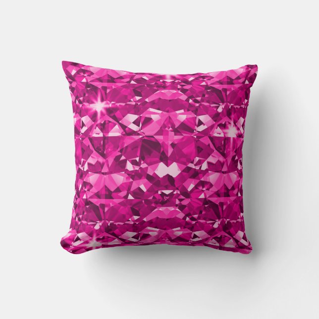 Pink Perfect Pretty Diamonds Pattern Cushion (Front)