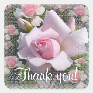 Pink Perfection ~ Square  Sticker/ Envelope Square Sticker