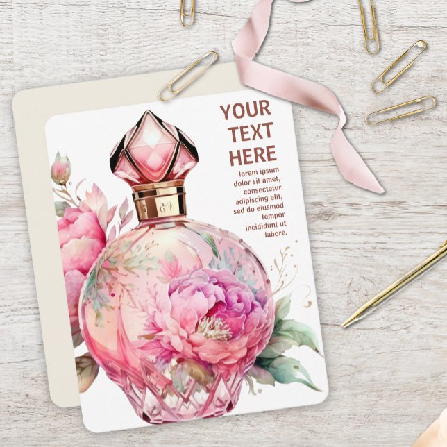 Pink Perfume Bottle Flat Card (Creator Uploaded)