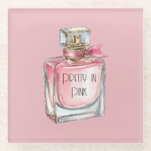 Pink Perfume Glass Coaster