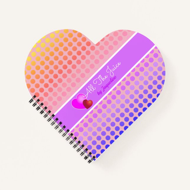 PINK PERSONAL DIARY with YOUR NAME in Purple Text Notebook (Front)