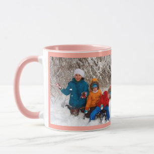 Pink Personalise Photo Template Gift Coffee Mug