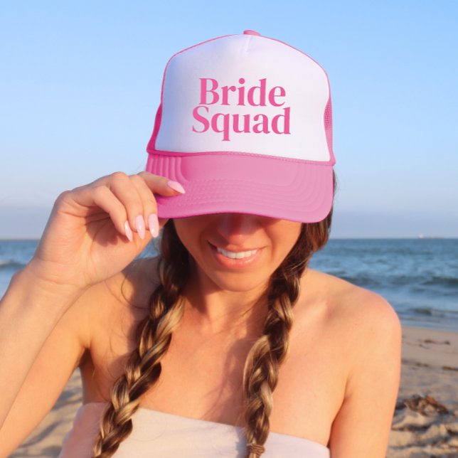 Pink Personalised Bachelorette Trucker Hat (Creator Uploaded)
