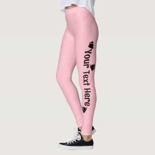 Pink Personalised Butterfly Name Leggings