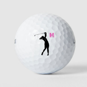 Pink Personalised Custom Monogram Golf Balls