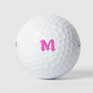 Pink Personalised Custom Monogram Golf Balls