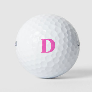 Pink Personalised Custom Monogram Golf Balls