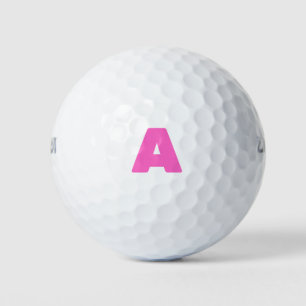 Pink Personalised Custom Monogram Golf Balls