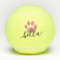 Pink Personalised Dog Name Paw Print