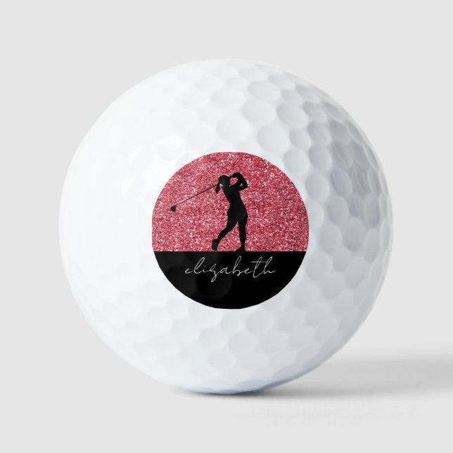 Pink Personalised Golf Balls (Front)