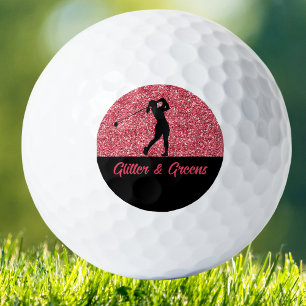 Pink Personalised Golf Balls