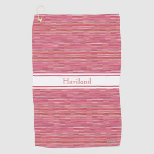 Pink Personalised Golf Towel HAMbWG