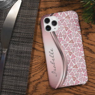 Pink Personalised hearts Valentine Love iPhone 13 Case