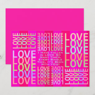 Pink Personalised "LOVE"  Card