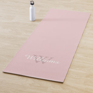 Pink Personalised Monogram Custom Name and Initial Yoga Mat