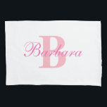 Pink Personalised Monogram Custom Pillow Case<br><div class="desc">Pink Personalised Monogram Custom Pillow Case</div>